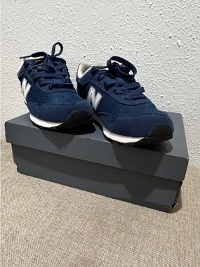 New Balance Navy and White Retro Runner Sneakers